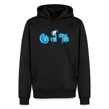 Citation de chats et de tats - Sweat à capuche Premium bio Homme - noir - Devant - Nico (187cm)