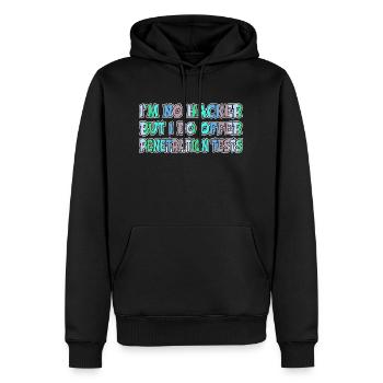 anonyme nous attendre éthique idée cadeau d’anniversaire - Sweat à capuche Premium bio Homme - noir - Devant - Nico (187cm)