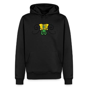 Ange de lumière - Sweat à capuche Premium bio Homme - noir - Devant - Nico (187cm)
