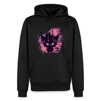Niedliche Dämonenkatze - Ästhetische Anime Katze - Männer Premium Bio Hoodie - Schwarz - Vorne - Nico (187cm)