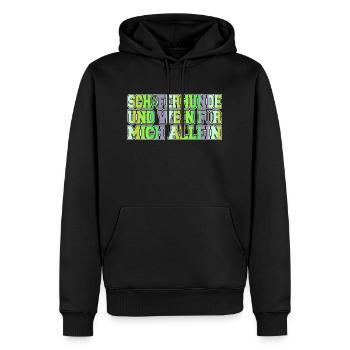 bachhund weihnachten zu vino sag alkohol - Männer Premium Bio Hoodie - Schwarz - Vorne - Nico (187cm)