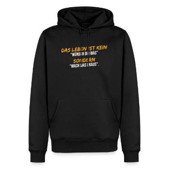 Leben Erfolg Beginnen - Männer Premium Bio Hoodie - Schwarz - Vorne - Nico (187cm)