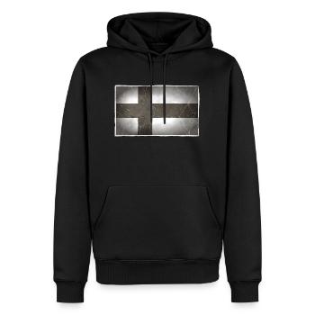 Pays du pavillon Finlande - Sweat à capuche Premium bio Homme - noir - Devant - Nico (187cm)