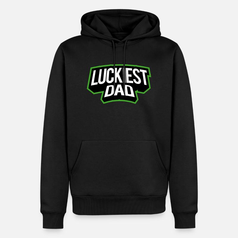 Papa le plus heureux - Sweat à capuche Premium bio Homme - noir