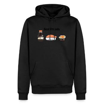 Best Friends Sushi - Männer Premium Bio Hoodie - Schwarz - Vorne - Nico (187cm)