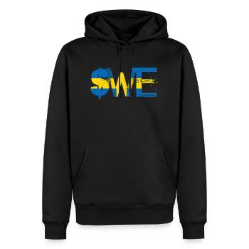 Schweden Schweden Flagge national norden skandinavia - Männer Premium Bio Hoodie - Schwarz - Vorne - Nico (187cm)
