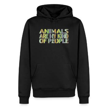 animal rights activists animal welfare present - Männer Premium Bio Hoodie - Schwarz - Vorne - Nico (187cm)