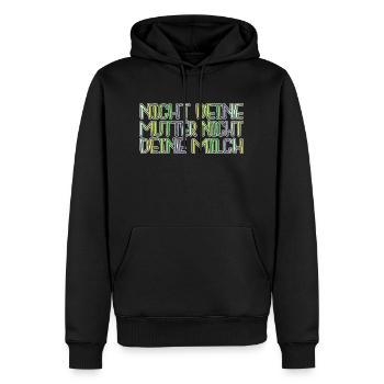 essen veganes essen lustig geburtstagsgeschenkidee - Männer Premium Bio Hoodie - Schwarz - Vorne - Nico (187cm)