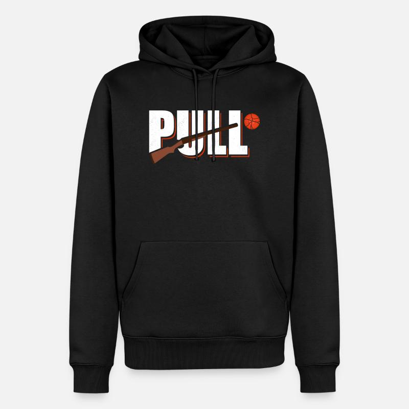 Pull Skeet Shooting Trapshooting - Männer Premium Bio Hoodie - Schwarz