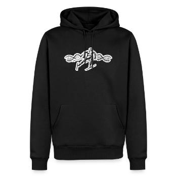 Skieur Ski Design Tenue de ski Ski - Sweat à capuche Premium bio Homme - noir - Devant - Nico (187cm)
