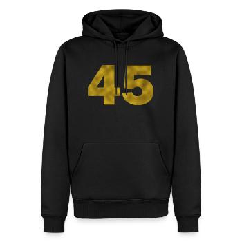 Anniversaire 45 ans - Sweat à capuche Premium bio Homme - noir - Devant - Nico (187cm)