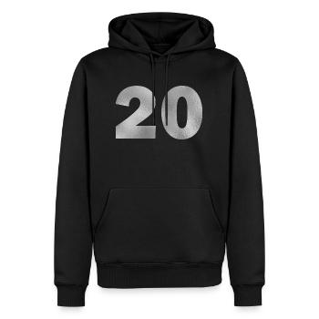 Geburtstag 20 Jahre - Männer Premium Bio Hoodie - Schwarz - Vorne - Nico (187cm)