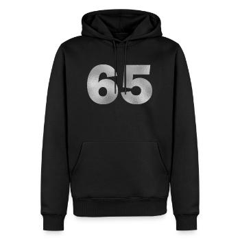 Birthday 65 years - Men’s Premium Organic Hoodie - black - Front - Nico (187cm)