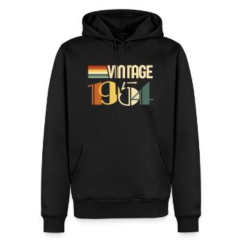 Jahrgang 1954 - 1954 Geburtstagsgeschenk - Männer Premium Bio Hoodie - Schwarz - Vorne - Nico (187cm)