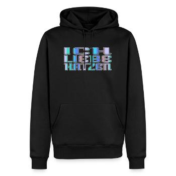 lustig humor statement geschenk raubkatze - Männer Premium Bio Hoodie - Schwarz - Vorne - Nico (187cm)
