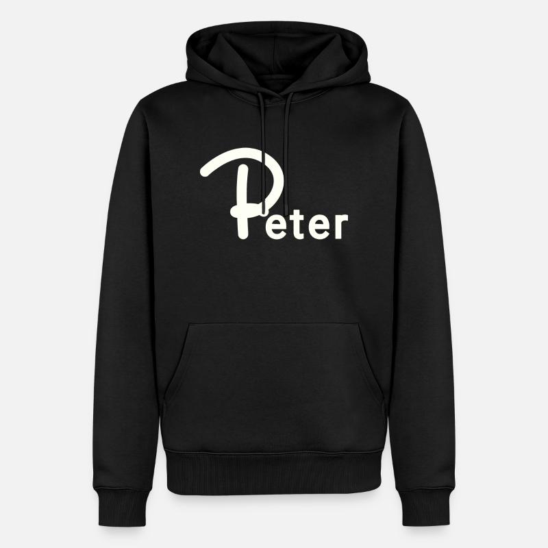 Peter - Männer Premium Bio Hoodie - Schwarz