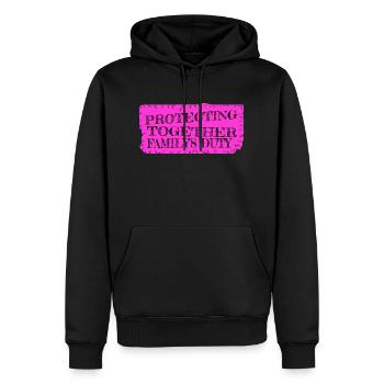 birthday present birthday police community - Men’s Premium Organic Hoodie - black - Front - Nico (187cm)