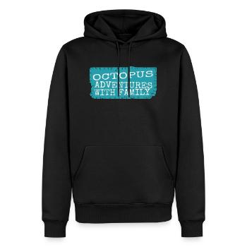 idée de cadeau d’anniversaire observant les poulpes - Sweat à capuche Premium bio Homme - noir - Devant - Nico (187cm)