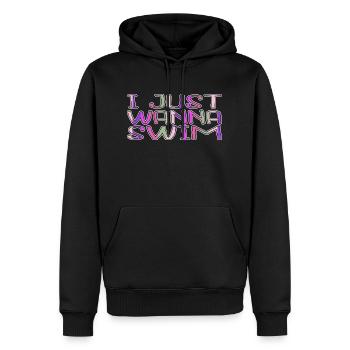 natation drôle citation cadeau cadeau drôle - Sweat à capuche Premium bio Homme - noir - Devant - Nico (187cm)