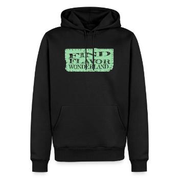 cadeau de découverte citations idée de cadeau d’anniversaire - Sweat à capuche Premium bio Homme - noir - Devant - Nico (187cm)