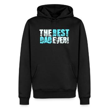 Le meilleur papa de tous les temps Cool Love - Sweat à capuche Premium bio Homme - noir - Devant - Nico (187cm)