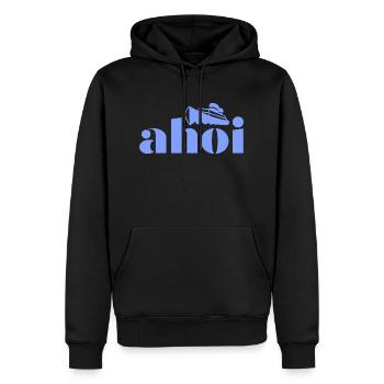 ohé - Sweat à capuche Premium bio Homme - noir - Devant - Nico (187cm)