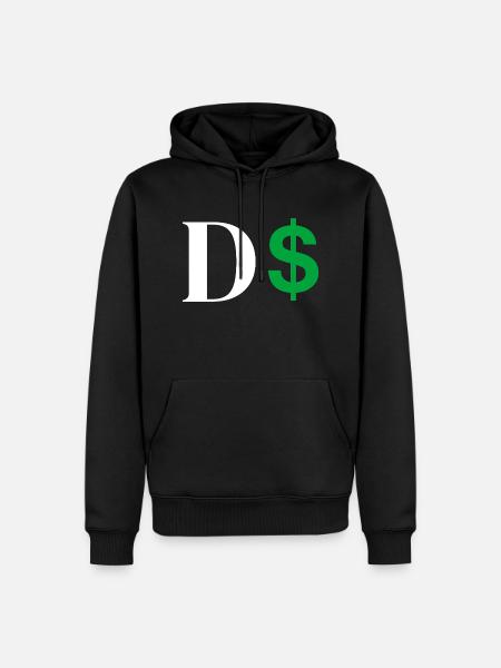 Dollar Letter - Men’s Premium Organic Hoodie - black