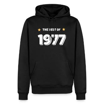Das Beste von 1977 - Männer Premium Bio Hoodie - Schwarz - Vorne - Nico (187cm)