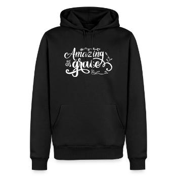 Grâce étonnante - Sweat à capuche Premium bio Homme - noir - Devant - Nico (187cm)