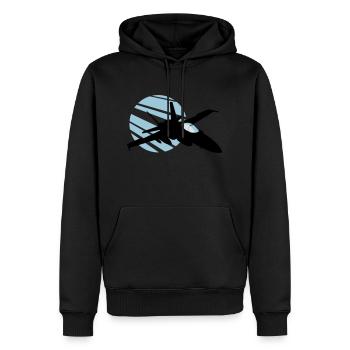 fighter - Sweat à capuche Premium bio Homme - noir - Devant - Nico (187cm)