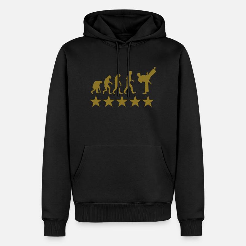 fight evolution - Männer Premium Bio Hoodie - Schwarz