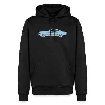gt350 - Sweat à capuche Premium bio Homme - noir - Devant - Nico (187cm)
