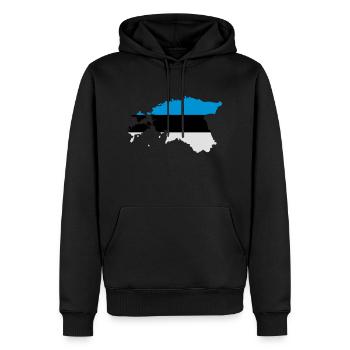 Estland - Männer Premium Bio Hoodie - Schwarz - Vorne - Nico (187cm)