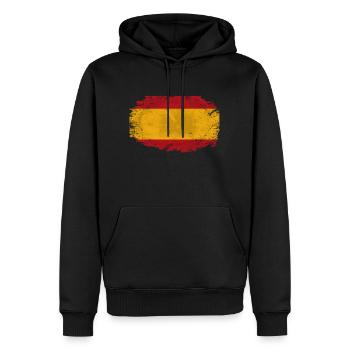 Spain Flag - Vintage Look - Männer Premium Bio Hoodie - Schwarz - Vorne - Nico (187cm)