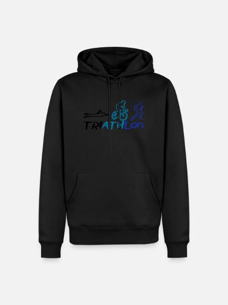 Triathlon Men - Männer Premium Bio Hoodie - Schwarz