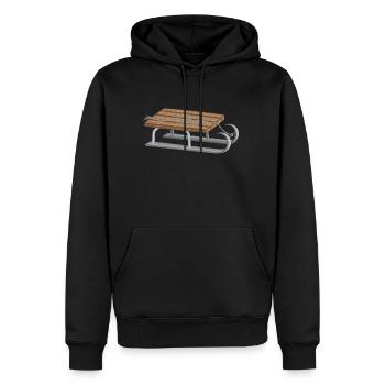 Traîneau 2 - Sweat à capuche Premium bio Homme - noir - Devant - Nico (187cm)