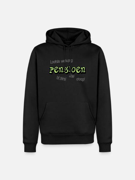 Pensioen - Mannen Premium Bio hoodie - zwart