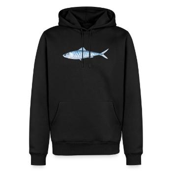 Painted fish - Men’s Premium Organic Hoodie - black - Front - Nico (187cm)
