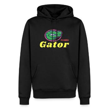 Gator Florida - Sweat à capuche Premium bio Homme - noir - Devant - Nico (187cm)