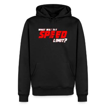 What Was The Speed Limit 4 - Männer Premium Bio Hoodie - Schwarz - Vorne - Nico (187cm)