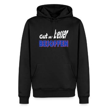 Alkohol feiern besoffen - Männer Premium Bio Hoodie - Schwarz - Vorne - Nico (187cm)
