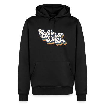 T-shirt avec écriture positive - Sweat à capuche Premium bio Homme - noir - Devant - Nico (187cm)