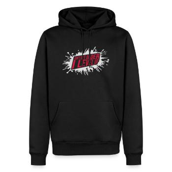 Vieillir - Sweat à capuche Premium bio Homme - noir - Devant - Nico (187cm)