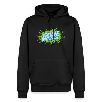 Citation de discipline sur la motivation - Sweat à capuche Premium bio Homme - noir - Devant - Nico (187cm)