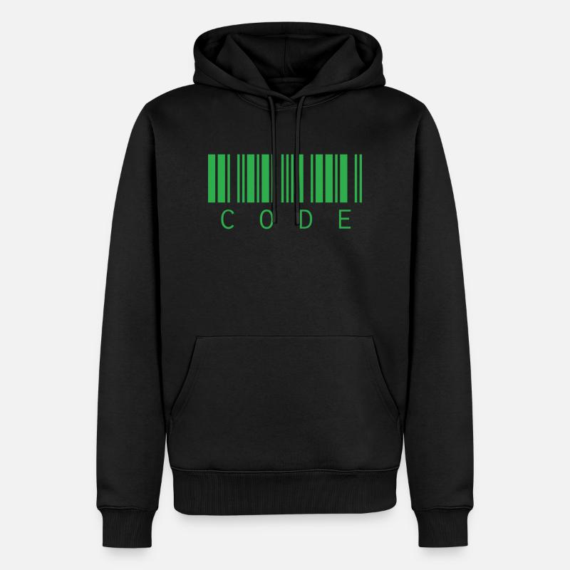 code - Men’s Premium Organic Hoodie - black