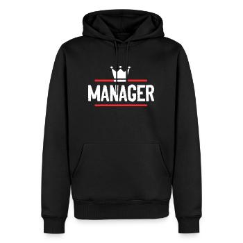 Manager Beruf - Männer Premium Bio Hoodie - Schwarz - Vorne - Nico (187cm)