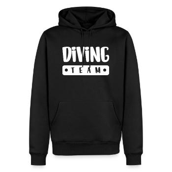 Diving Team - Men’s Premium Organic Hoodie - black - Front - Nico (187cm)