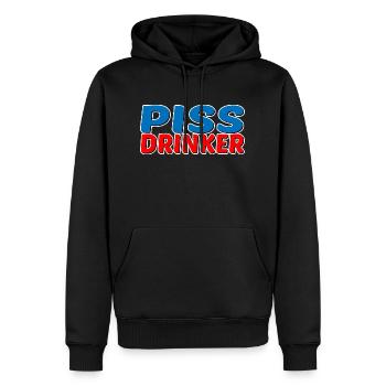 Piss Drinker 33 - Männer Premium Bio Hoodie - Schwarz - Vorne - Nico (187cm)