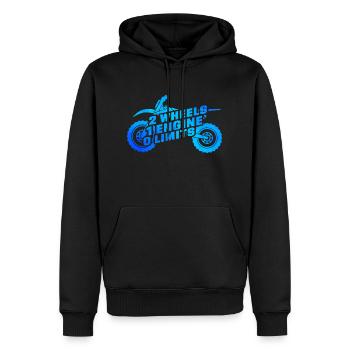 2 Wheels 1 Enginee 0 Limits Dirt Biker Motorcycle - Männer Premium Bio Hoodie - Schwarz - Vorne - Nico (187cm)