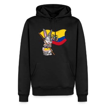 Ecuadorian Rabbit - Men’s Premium Organic Hoodie - black - Front - Nico (187cm)